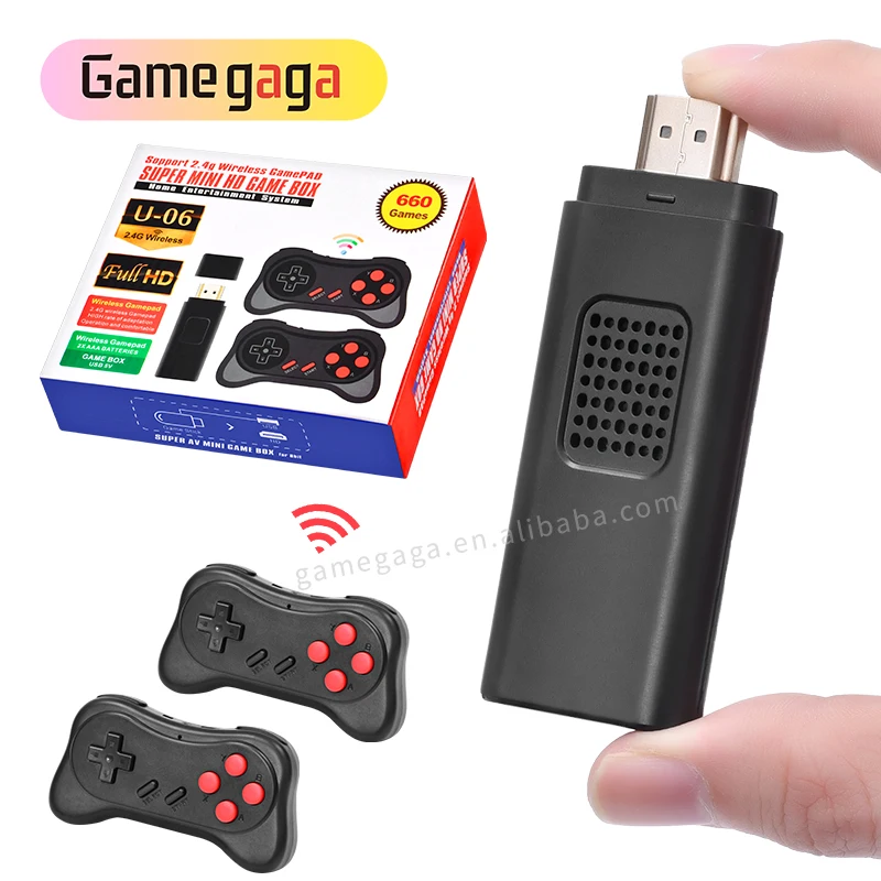 U-06 Full HD Video Gaming Console Classic Game stick HD Output built 600 games Mini Games Console, Black
U-06 Full HD Video Gaming Console Classic Game stick HD Output built 600 games Mini Games Console, Black