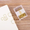 Gold color mickey mouse shape paper clip office binding supplies clip