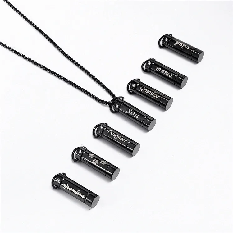 LIVE4U 316 Stainless Steel Jewelry Cylinder Vertical Bar Shape Cremation Urn Pendant Necklace, Black color
LIVE4U 316 Stainless Steel Jewelry Cylinder Vertical Bar Shape Cremation Urn Pendant Necklace, Black color