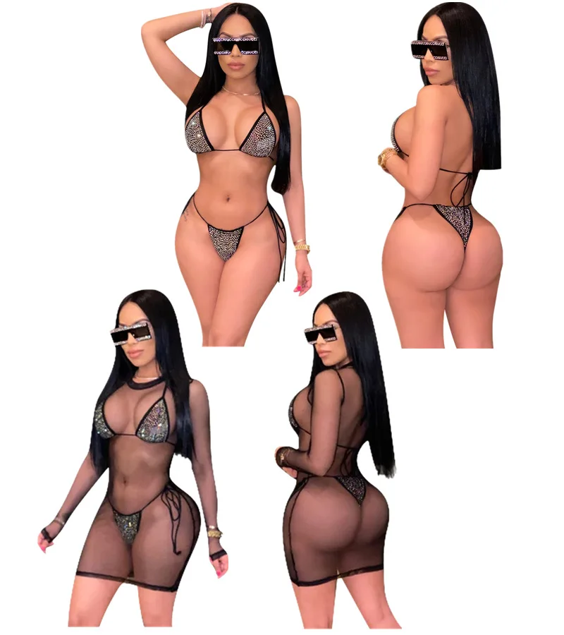 2021 Fashion Womens Sexy Bikini Set Swimwear Casual 3 Piece Bathing Suit Mesh Swimsuit, 3 colors
2021 Fashion Womens Sexy Bikini Set Swimwear Casual 3 Piece Bathing Suit Mesh Swimsuit, 3 colors