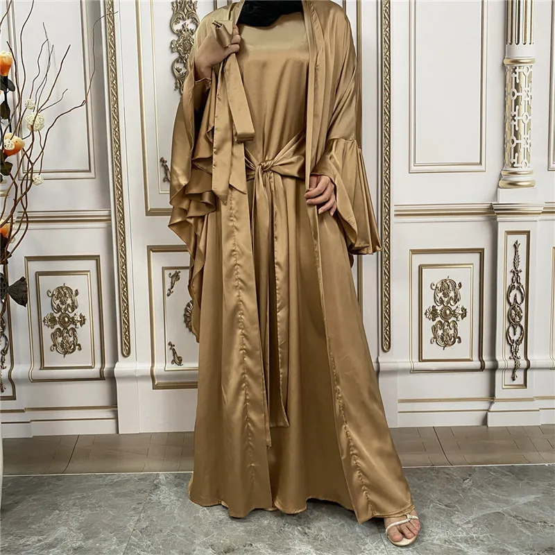 Bicomfort High Quality Elegant Two-Piece Satin Suit Long Sleeve Dress Plus Open Abaya Polyester Material for Adult Muslim Women
Bicomfort High Quality Elegant Two-Piece Satin Suit Long Sleeve Dress Plus Open Abaya Polyester Material for Adult Muslim Women