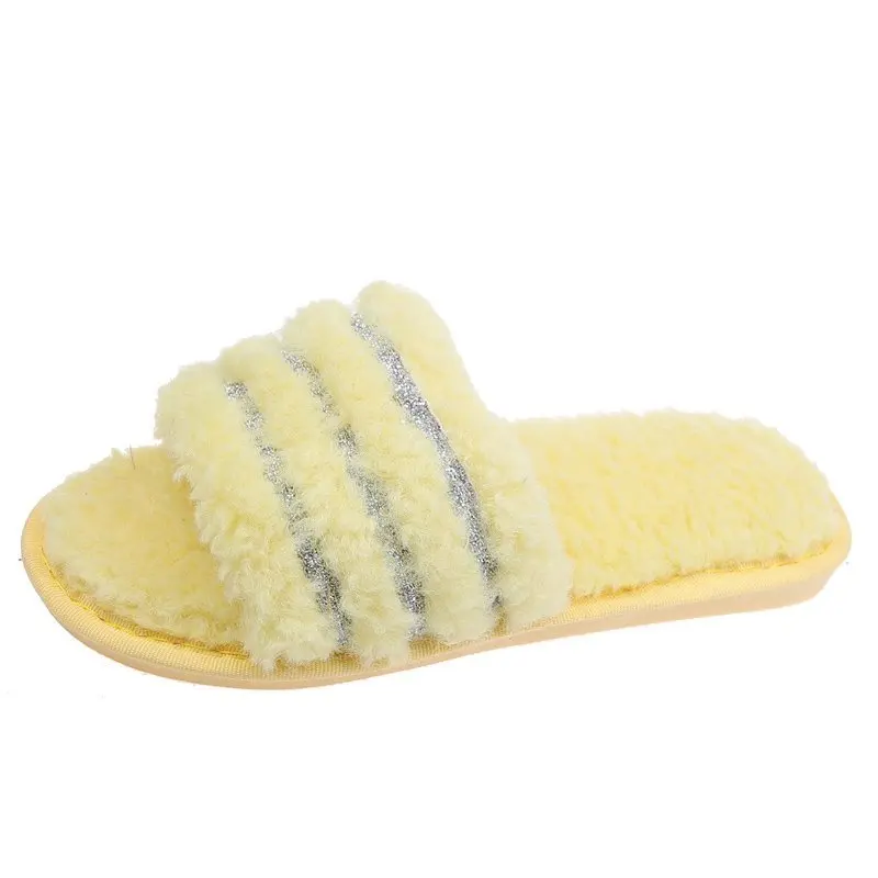 New Trend Glitter Slippers Indoor Home Faux Fur Slippers Warm Soft Furry Fluffy Slippers, As picture
New Trend Glitter Slippers Indoor Home Faux Fur Slippers Warm Soft Furry Fluffy Slippers, As picture