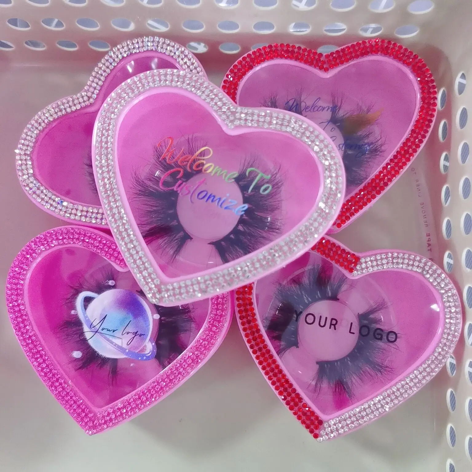 Valentines day Heart Shape Eyelash Case Pink Eyelashes Packaging Box for 3D 5D Real Mink Fur Eyelash
Valentines day Heart Shape Eyelash Case Pink Eyelashes Packaging Box for 3D 5D Real Mink Fur Eyelash