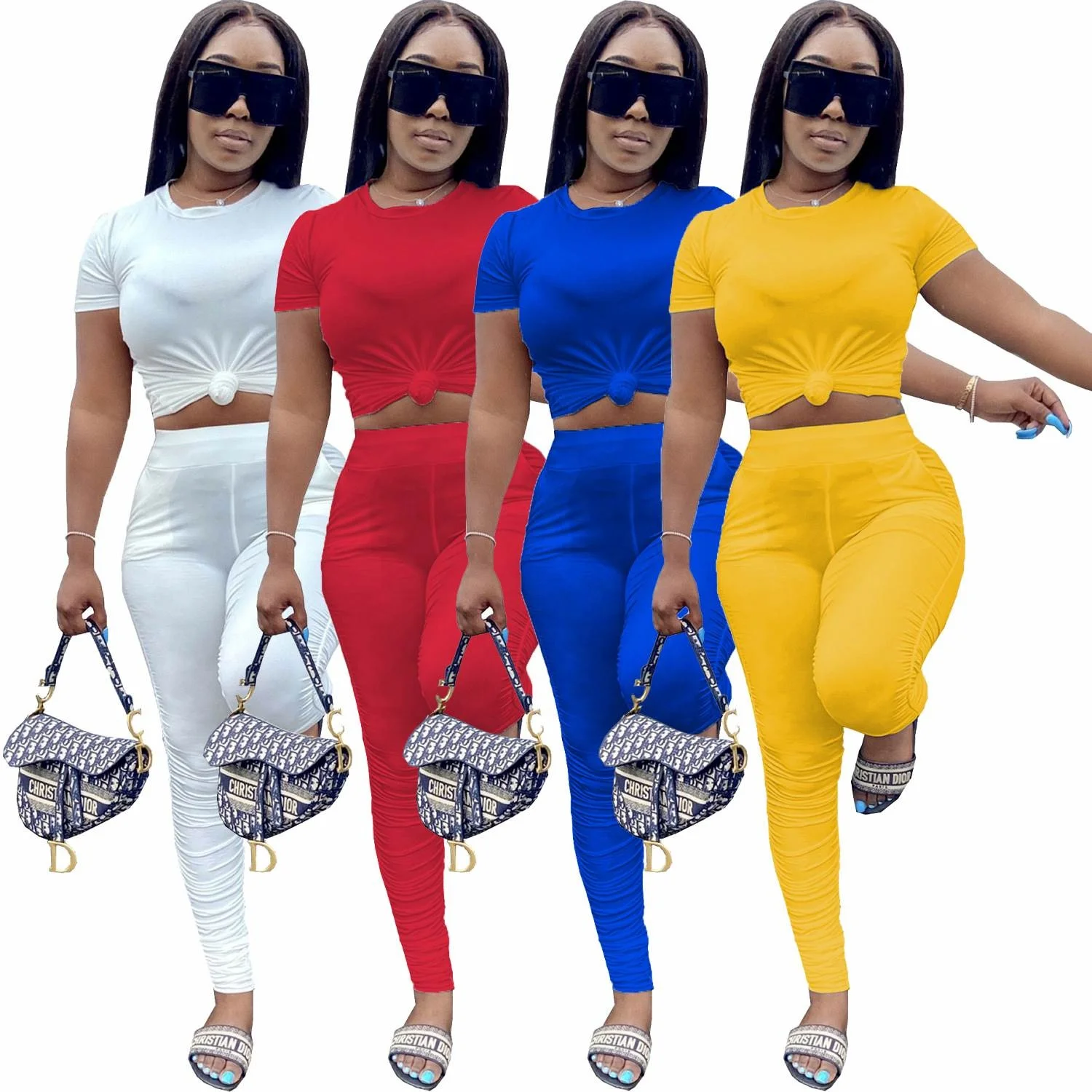 Womens Summer Clothing Plus Size Solid 2 Piece Stack Pants Sets Ladies Casual Tracksuit Women Sweatsuit Set
Womens Summer Clothing Plus Size Solid 2 Piece Stack Pants Sets Ladies Casual Tracksuit Women Sweatsuit Set