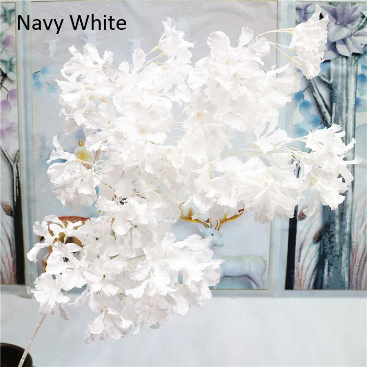 جميلة رخيصة الزخرفية الزهور الحرير الاصطناعي ساكورا 100 سنتيمتر الأبيض الكرز أزهار للزينة و شجرة الأقواس