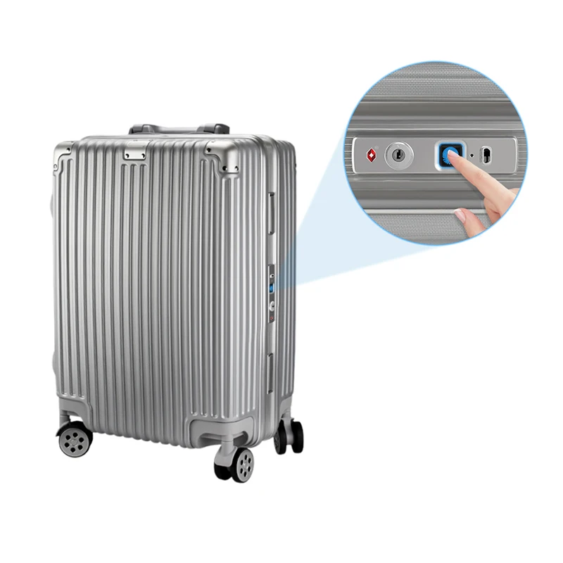 Custom Smart ABS Fingerprint TSA Lock Travel Packaging Luggage Suitcase, Black+ sliver
Custom Smart ABS Fingerprint TSA Lock Travel Packaging Luggage Suitcase, Black+ sliver