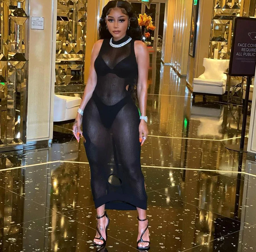 Nibber K21D02090 Summer Sleeveless See Through Thin Knit Maxi Long Dress Plain Cut Out Bodycon Dress Women evening dresses
Nibber K21D02090 Summer Sleeveless See Through Thin Knit Maxi Long Dress Plain Cut Out Bodycon Dress Women evening dresses