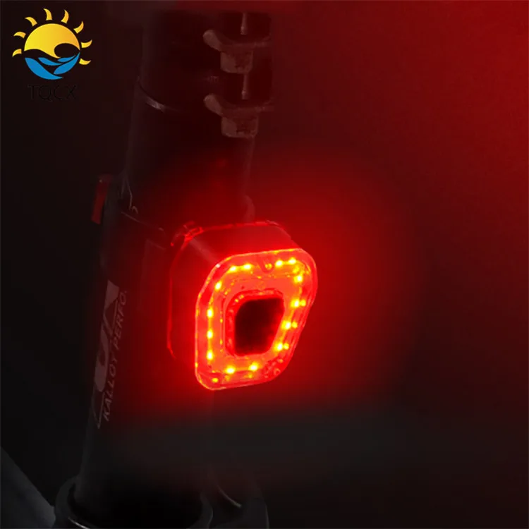 

Waterproof LED Mountain Bicycle Tail Light USB Rechargeable Bike Rear Lamp Cycle Warning Light, Black