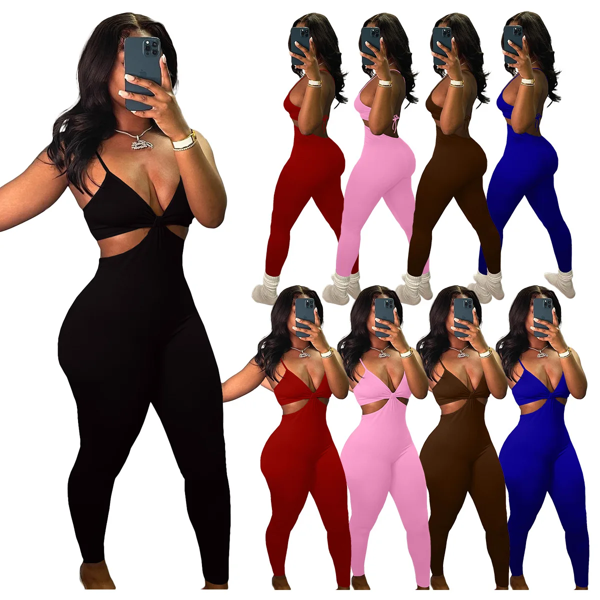 2022 Women Clothing Fashion Summer Bodycon Jumpsuits Pants Girls' Sexy Outfits Clothes One Piece Rompers Jumpsuits For Ladies, Picture color
2022 Women Clothing Fashion Summer Bodycon Jumpsuits Pants Girls' Sexy Outfits Clothes One Piece Rompers Jumpsuits For Ladies, Picture color