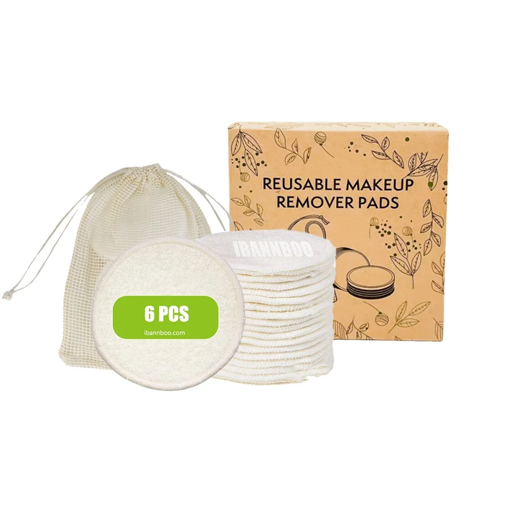 In Stock washable 6 pack bamboo cotton makeup remover pads with kraft paper box, Custom color
In Stock washable 6 pack bamboo cotton makeup remover pads with kraft paper box, Custom color