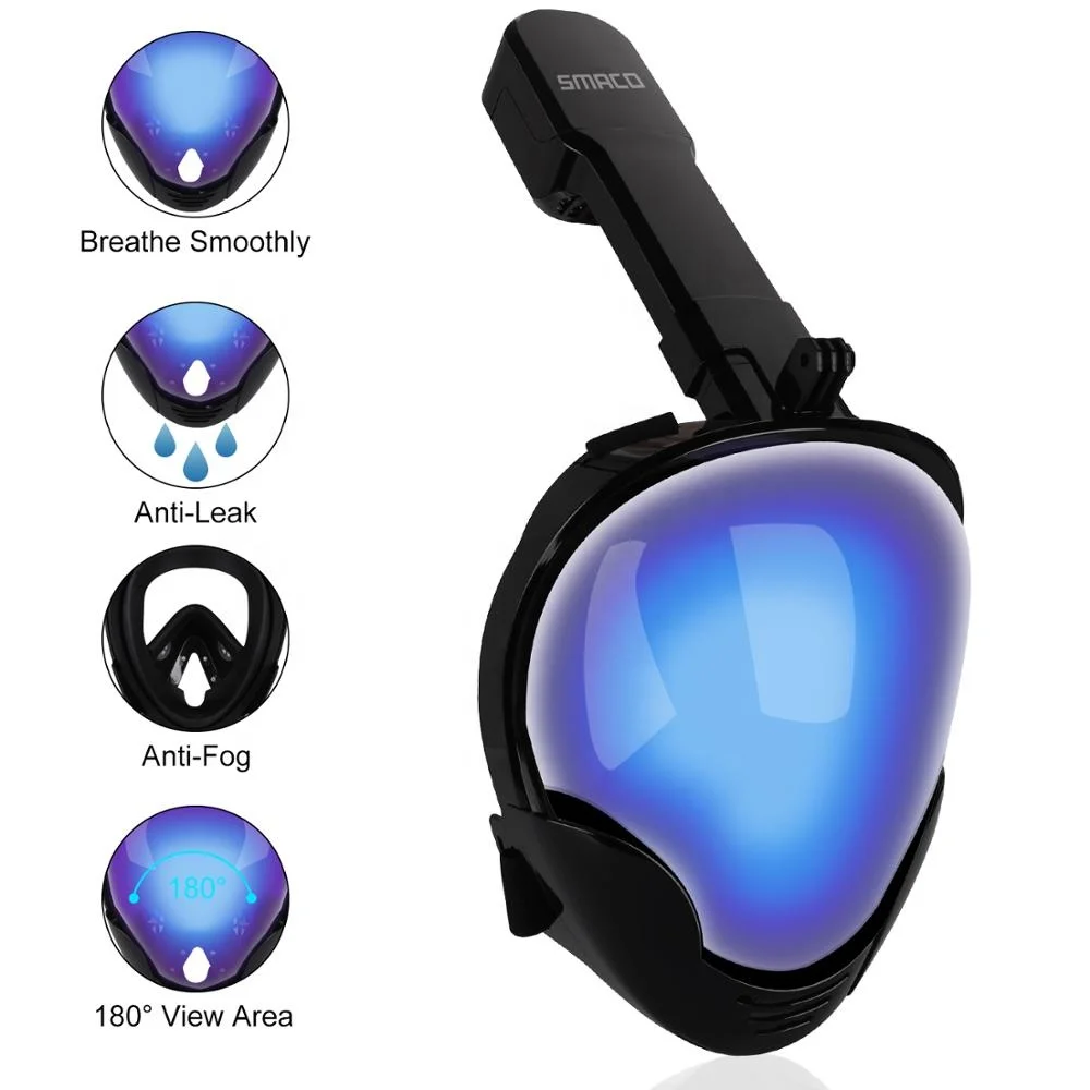 Sealed waterproof 180 degree view area breathable full face snorkeling mask diving suit, Black-blue-orange
Sealed waterproof 180 degree view area breathable full face snorkeling mask diving suit, Black-blue-orange