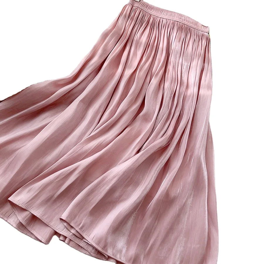 2024 Women Summer A-Line Pink Skirt Femme Stretch High Waist Women Boho Summer Long solid Skirt
2024 Women Summer A-Line Pink Skirt Femme Stretch High Waist Women Boho Summer Long solid Skirt