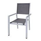 OUTDOOR GARDEN FURNITURE RESTAURANT ALUMINUM STACKING DINING CHAIR