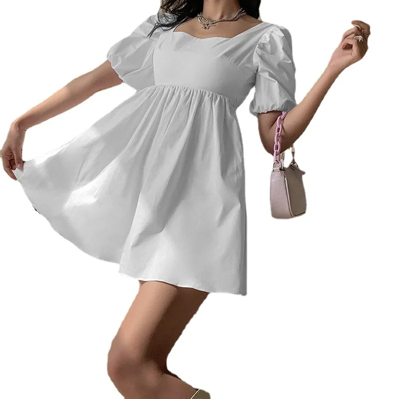 elegant sweet white loose dress for women sexy club party wear summer backless low cut puff sleeve mini dresses female, Picture
elegant sweet white loose dress for women sexy club party wear summer backless low cut puff sleeve mini dresses female, Picture