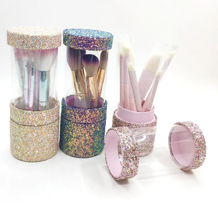 Glittering makeup brush storage bucket Transparent makeup brush container Colorful makeup brush holder
Glittering makeup brush storage bucket Transparent makeup brush container Colorful makeup brush holder