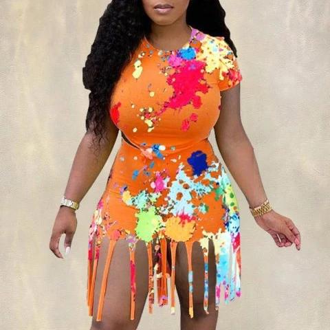 2021 New printed pop fringed pants plus short sleeves plus size short sets women two piece plus size two piece short sets 2021, Picture color
2021 New printed pop fringed pants plus short sleeves plus size short sets women two piece plus size two piece short sets 2021, Picture color