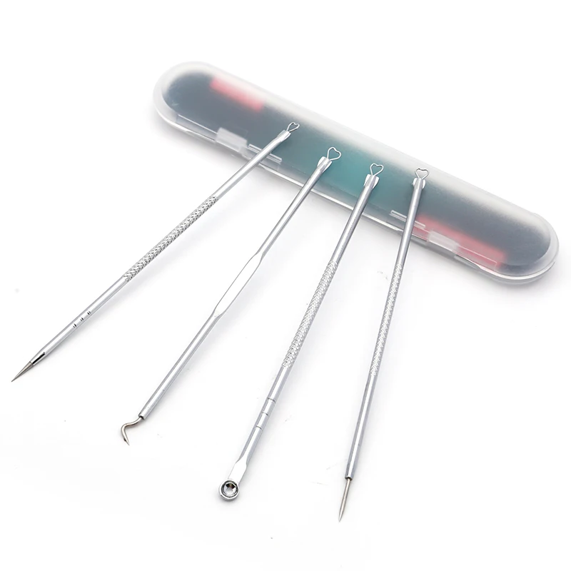 4pcs/set Acne Needle Stainless Steel Pimple Tool Blackhead Remover Extractor Tool Kit With Box
4pcs/set Acne Needle Stainless Steel Pimple Tool Blackhead Remover Extractor Tool Kit With Box
