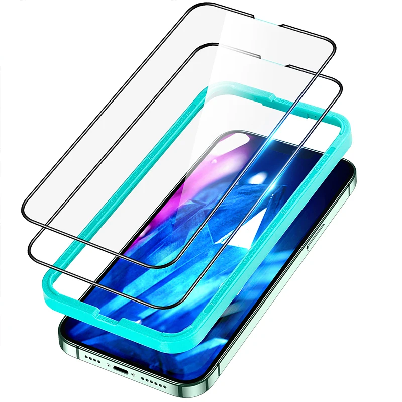 ESR Wholesale Anti fall scratch 2 pack full cover Screen film For iphone13 13 12 11 pro max 3d tempered glass screen protector
ESR Wholesale Anti fall scratch 2 pack full cover Screen film For iphone13 13 12 11 pro max 3d tempered glass screen protector