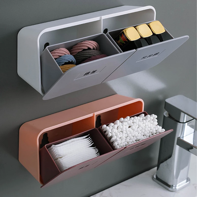 Wall Mounted Cotton Swab Storage Box Makeup Cotton Pad Cosmetic Container Jewelry Organizer Case Multi Purpose Household Storage, Smoky gray, mist rose powder
Wall Mounted Cotton Swab Storage Box Makeup Cotton Pad Cosmetic Container Jewelry Organizer Case Multi Purpose Household Storage, Smoky gray, mist rose powder