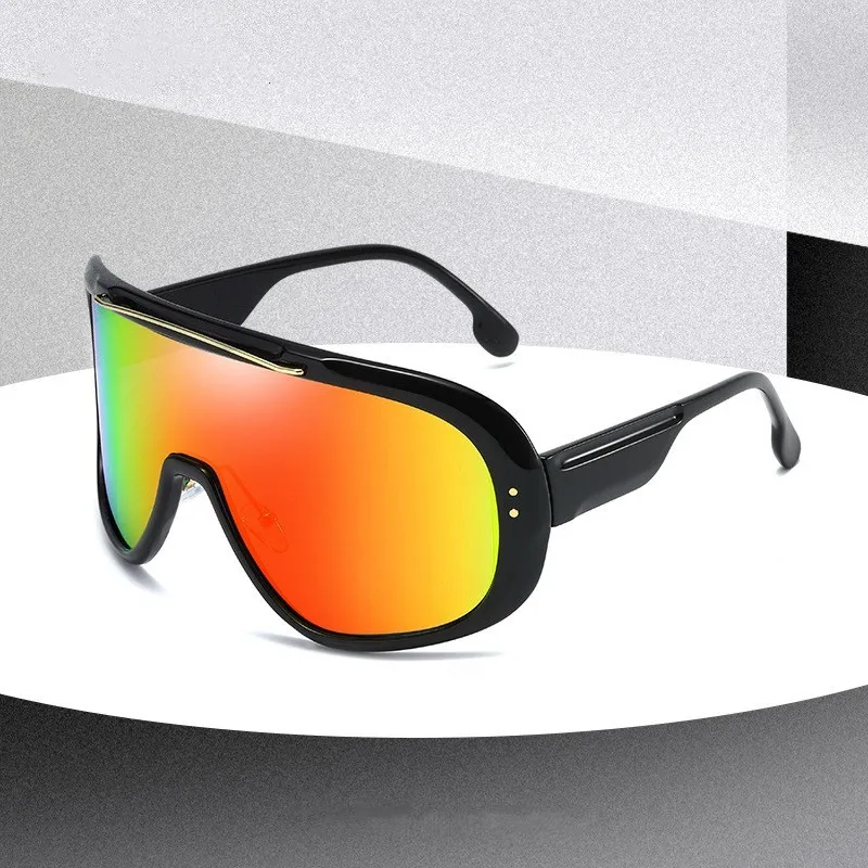 New style oversized one-piece sports sunglasses fashion eye protection men's glasses
New style oversized one-piece sports sunglasses fashion eye protection men's glasses