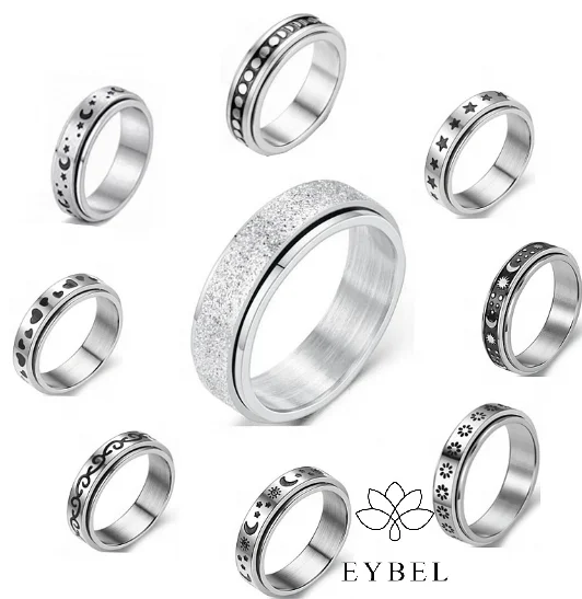 fashion trend 2021 hot selling jewelry for women and men rotatable Titanium steel rings Anxiety ring, Nature 
fashion trend 2021 hot selling jewelry for women and men rotatable Titanium steel rings Anxiety ring, Nature
