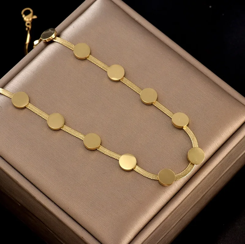 Fabulous Herringbone Soft Chain With Rounded Flat Bead 316L Stainless Steel Gold Jewelry Sets
Fabulous Herringbone Soft Chain With Rounded Flat Bead 316L Stainless Steel Gold Jewelry Sets