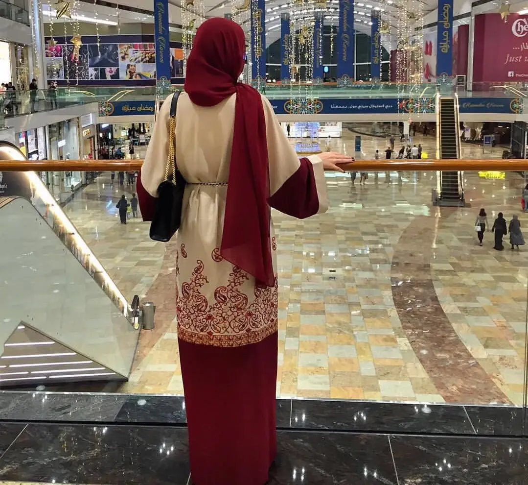 

Kalenmos Muslim Women Abaya Dress Lace-up Splice Kaftan Kimono Long Abayas Islamic Clothing Turkish Ramadan Burka Maxi Dresses