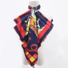 Custom digital printed cotton polyester linen silk scarf head wrap made in China
