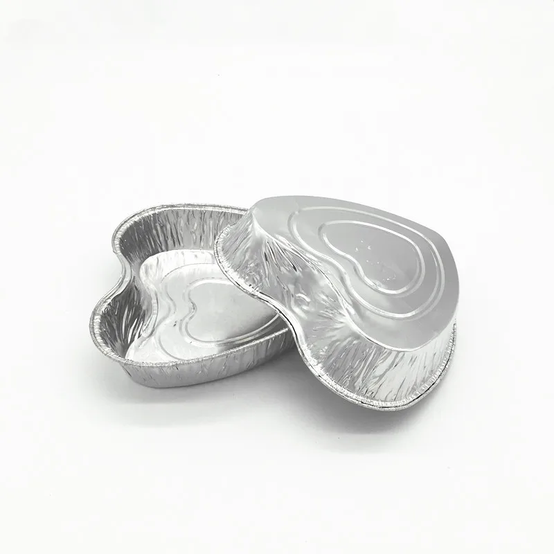 product tia qb13 artistic design aluminum foil pan heart shaped baking pan non stick foil pan for gourmet cake baking-3