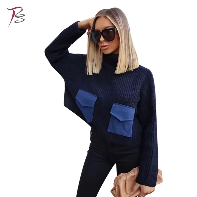 Fashionable turtleneck lady's sweater autumn winter coat ugly christmas sweater, Blue
Fashionable turtleneck lady's sweater autumn winter coat ugly christmas sweater, Blue