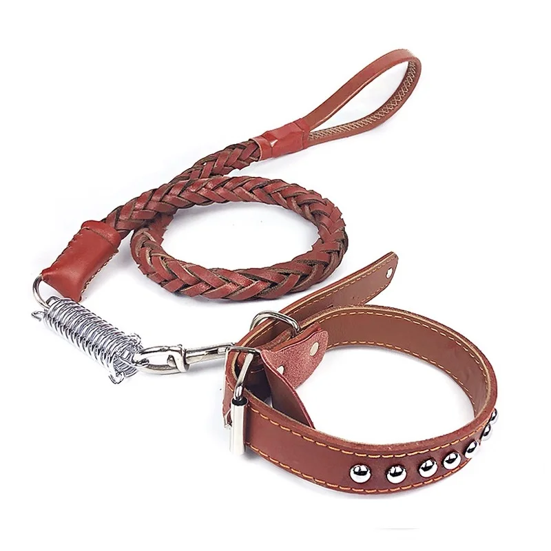 2021 Luxury Pet rope collar metal buckle leash Leather dog collar and leash set, Red/black
2021 Luxury Pet rope collar metal buckle leash Leather dog collar and leash set, Red/black