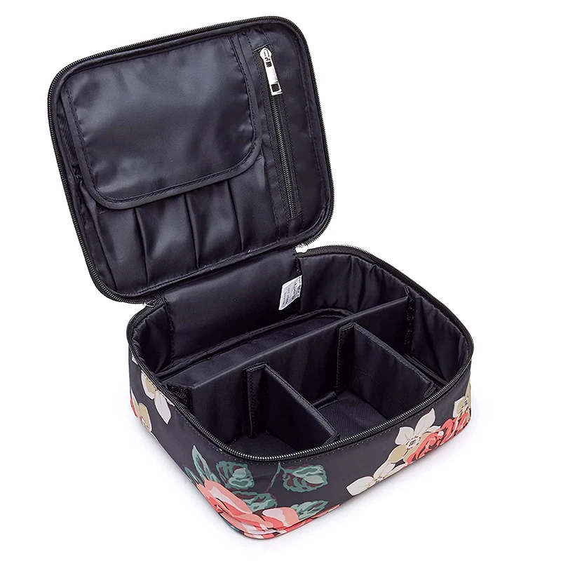 Water Resistant Large Capacity Travel Makeup Cosmetic Bag Toiletry Organizer with Brush Holder for Ladies, Black or custom
Water Resistant Large Capacity Travel Makeup Cosmetic Bag Toiletry Organizer with Brush Holder for Ladies, Black or custom