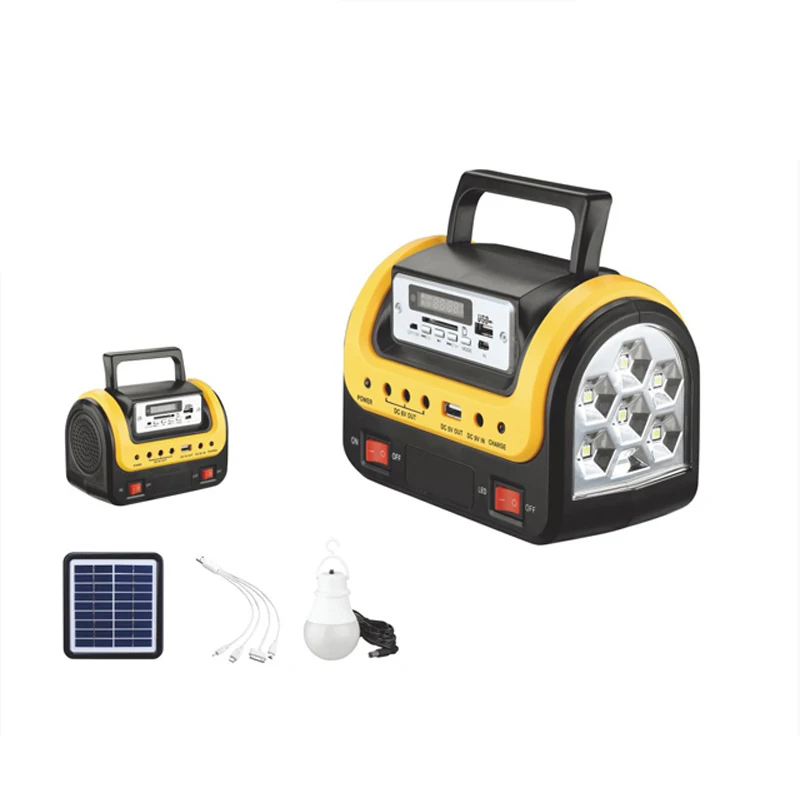 mp3 player solar portable radio power bank light