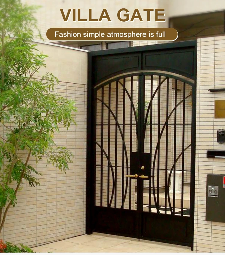 Customized all-weather rust proof durable courtyard patio Aluminum fence villa garden gate