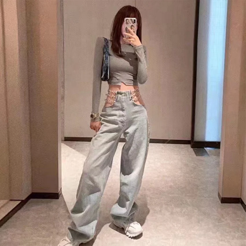 Sexy 2020 Fashion Cotton denim summer Wide legged trousers High waist blue demin jeans women
Sexy 2020 Fashion Cotton denim summer Wide legged trousers High waist blue demin jeans women