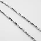304 stainless steel square pearl titanium steel jewelry square chain for dog tag