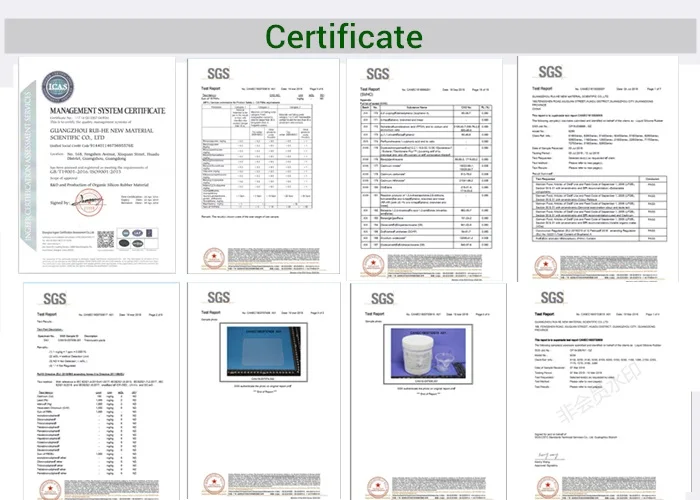 EN 14350-2 Compliant LSR Liquid Silicone Rubber with Small Deformation Value and ROHS Compliance for High Precision Mold Making