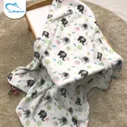 High quality custom soft knitted print coral fleece wholesale baby security blanket