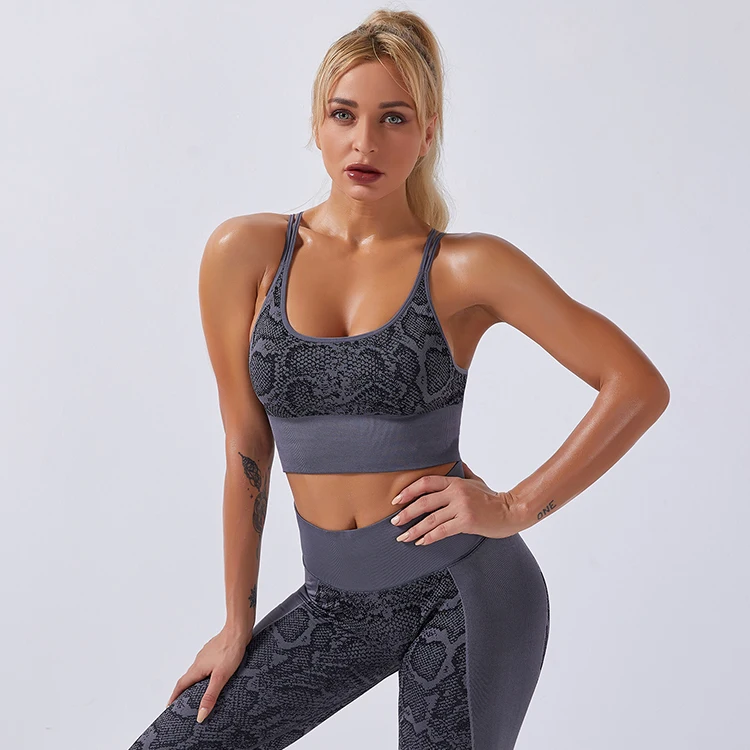 Snake Print Leggings and Bra Sexy Fitness Women Workout Gym Set Seamless Activewear Wear
Snake Print Leggings and Bra Sexy Fitness Women Workout Gym Set Seamless Activewear Wear