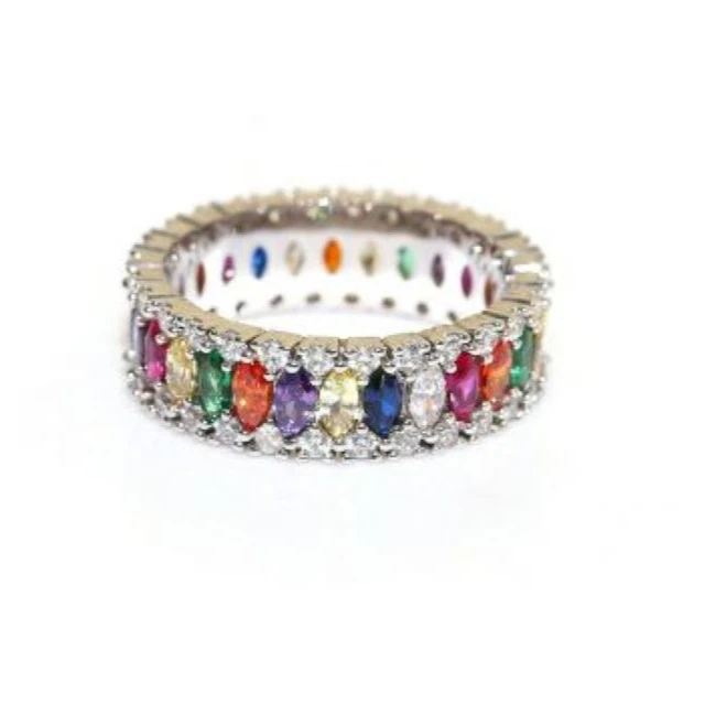 PUSHI women fashion vintage double copper AAA zircon couple ring colour jewelry for ladies
PUSHI women fashion vintage double copper AAA zircon couple ring colour jewelry for ladies