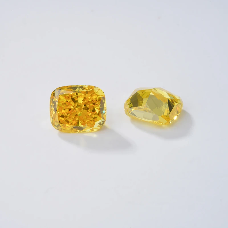 

Starsgem yellow color cushion cut VS clarity loose stone HPHT lab grown diamond