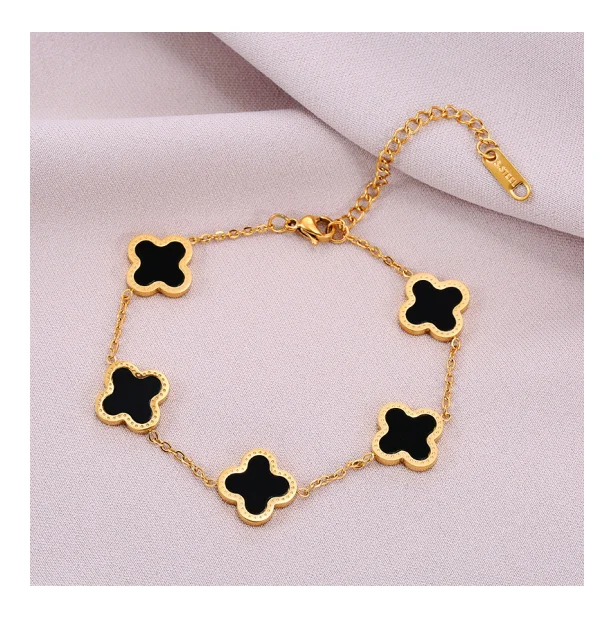 11 Styles Four Clove Charm Pendant Necklace Wholesale Gold Plated Stainless Steel Zodiac Charm Bracelet Women Bracelet
11 Styles Four Clove Charm Pendant Necklace Wholesale Gold Plated Stainless Steel Zodiac Charm Bracelet Women Bracelet