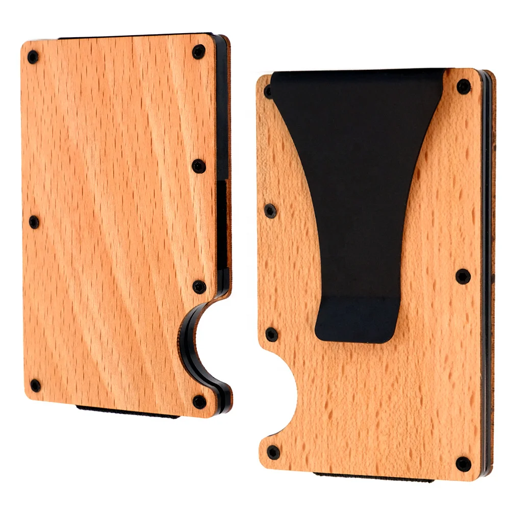 Wholesale OEM Minimalist Beech Wood Card Holder Slim Wallet with Money Clip Beech Wood Wallet for Laser Engraving
Wholesale OEM Minimalist Beech Wood Card Holder Slim Wallet with Money Clip Beech Wood Wallet for Laser Engraving