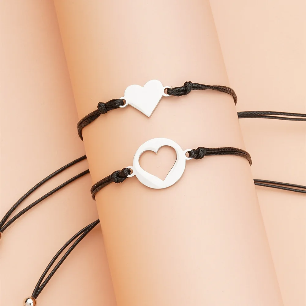 2021 New Creative Stainless Steel Heart Wax Thread Woven Mother's Day Bracelet Jewelry Gift, Photo
2021 New Creative Stainless Steel Heart Wax Thread Woven Mother's Day Bracelet Jewelry Gift, Photo