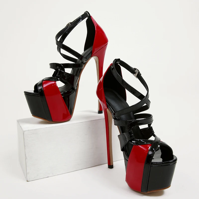 Fashion heels Open Toe Patent Leather Women Sandals Summer Sexy Platform Super High Heels Buckle Strap Party Stripper Shoes
Fashion heels Open Toe Patent Leather Women Sandals Summer Sexy Platform Super High Heels Buckle Strap Party Stripper Shoes