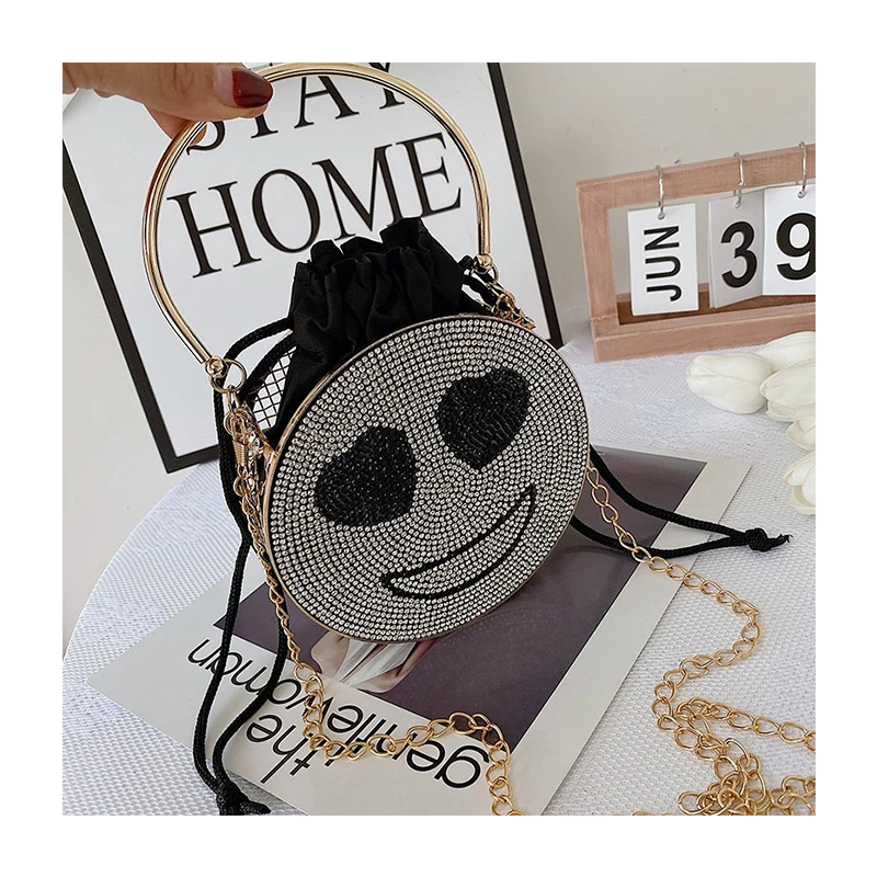 Rainbow Diamond Circular Evening Bag Women 2021 New Round Handle Rhinestone Dinner Clutch Purse Ladies Fashion Handbag
Rainbow Diamond Circular Evening Bag Women 2021 New Round Handle Rhinestone Dinner Clutch Purse Ladies Fashion Handbag