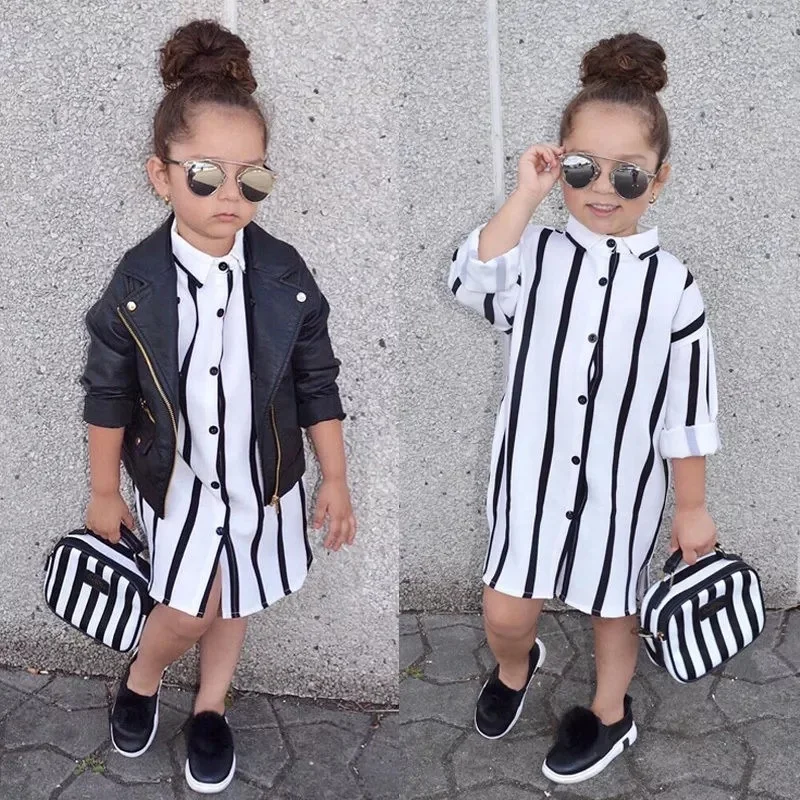 2021 Spring And Summer Girl Striped Dress Kid Long Sleeve Buttons Shirt Girls Dresses Toddler Clothes
2021 Spring And Summer Girl Striped Dress Kid Long Sleeve Buttons Shirt Girls Dresses Toddler Clothes