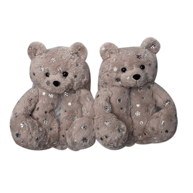 High Quality Unisex indoor soft slipper Rainbow Plush Christmas Limited Teddy Bear cartoon slippers Wholesale
High Quality Unisex indoor soft slipper Rainbow Plush Christmas Limited Teddy Bear cartoon slippers Wholesale