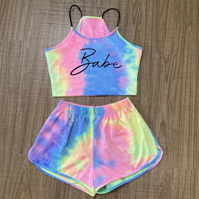 2021 Summer Women's Sportswear tracksuit womens tye dye clothing two piece pants set Ladies Print Letter Tank Top 2 Piece Short
2021 Summer Women's Sportswear tracksuit womens tye dye clothing two piece pants set Ladies Print Letter Tank Top 2 Piece Short