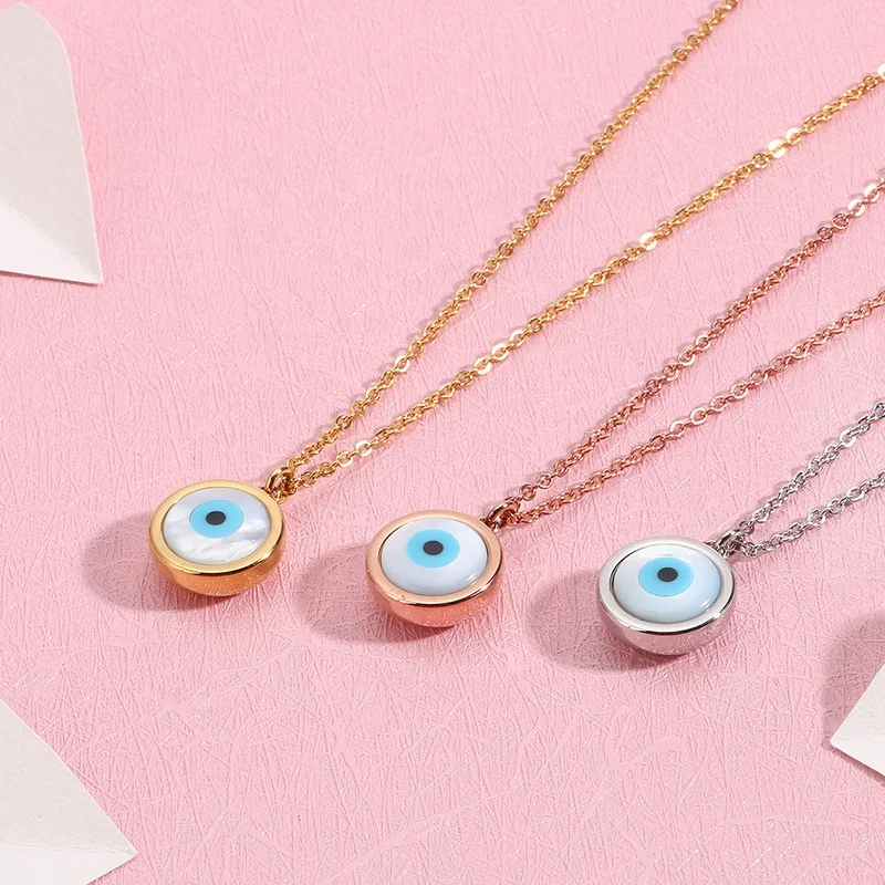 Factory wholesale Stainless steel rose gold Blue eye necklace picture necklace pendant jewelry 2021
Factory wholesale Stainless steel rose gold Blue eye necklace picture necklace pendant jewelry 2021